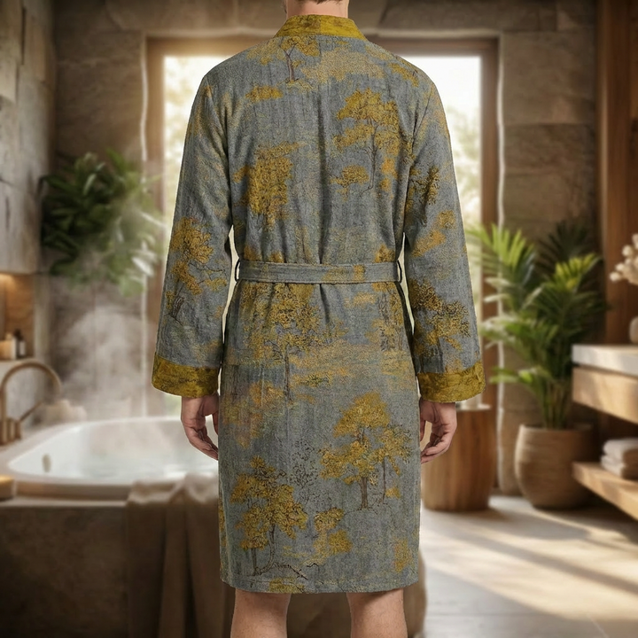 Lettvekts Men’s Bomull Kimono Robe