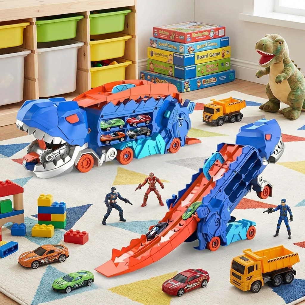 Dinosaur Lastbil 3-i-1 Lekebil & Transporter