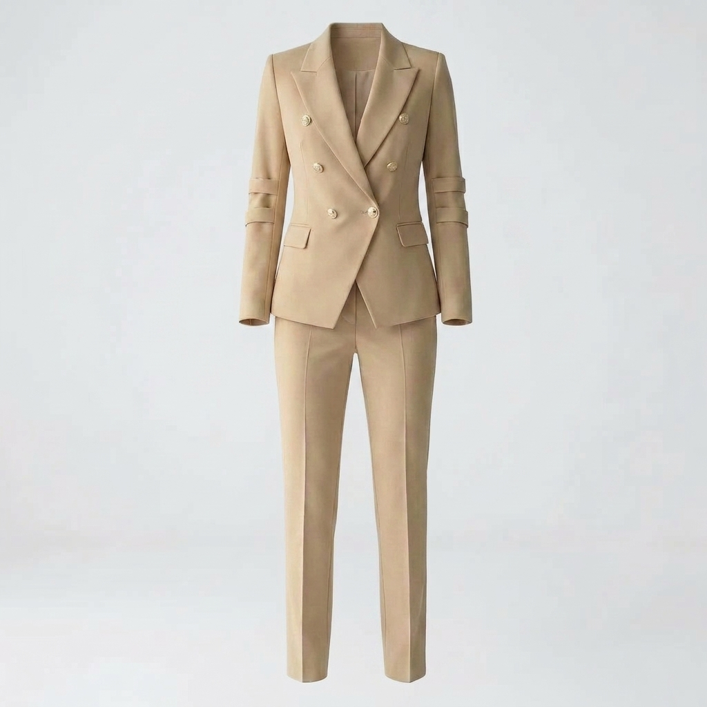 To-delt Blazer Og Bukse Sett