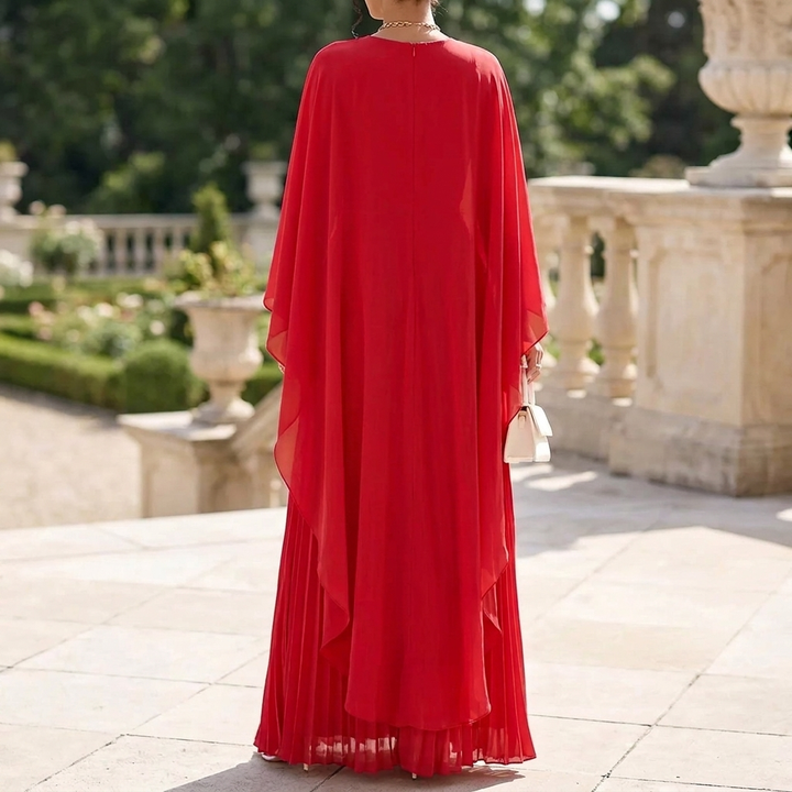Batwing Sleeve Maxi Dress – Flowing Silhouette