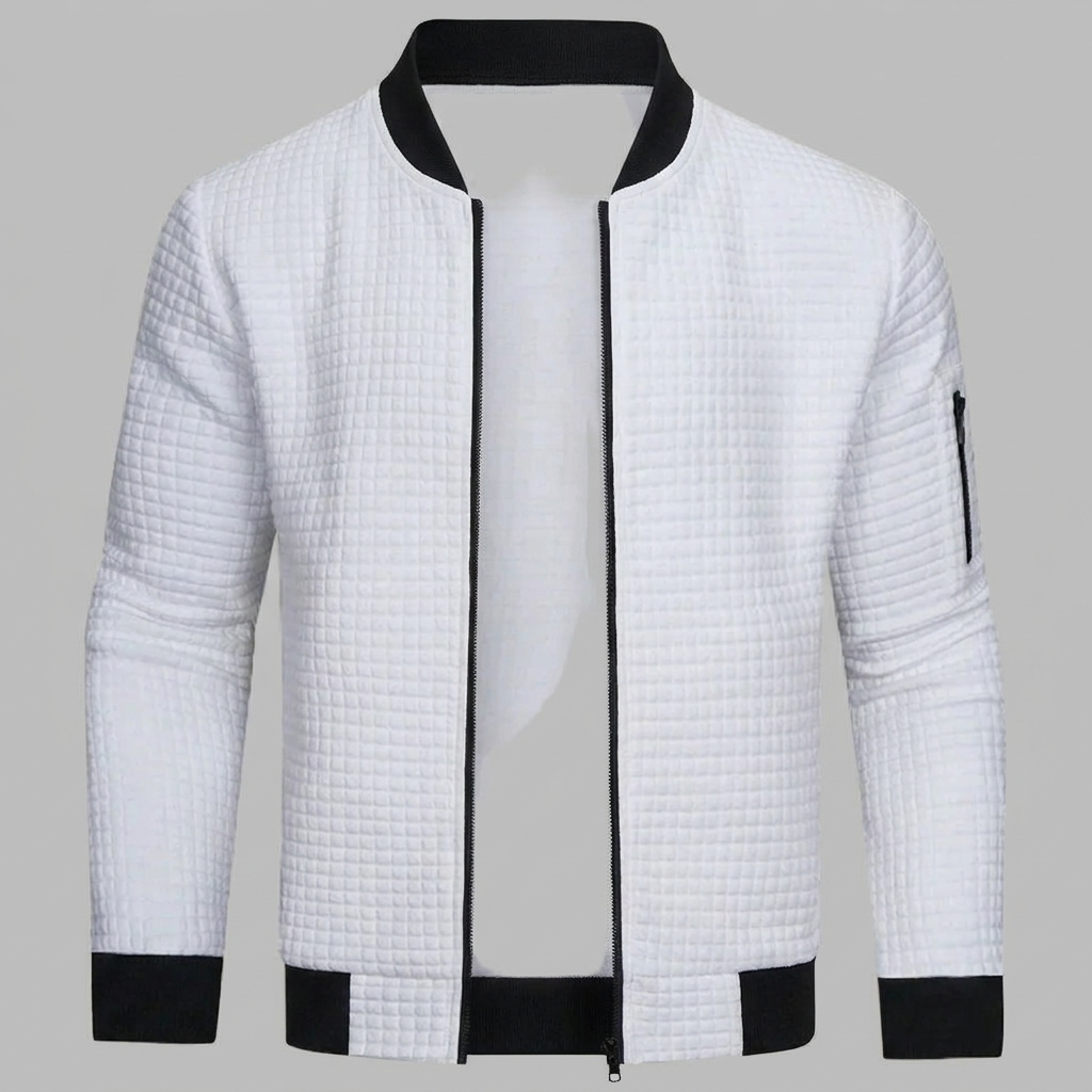 Komfortabel og Varm Menns Zip-Up Genser