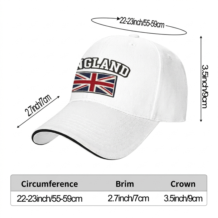 England UK Flagg Baseball Cap