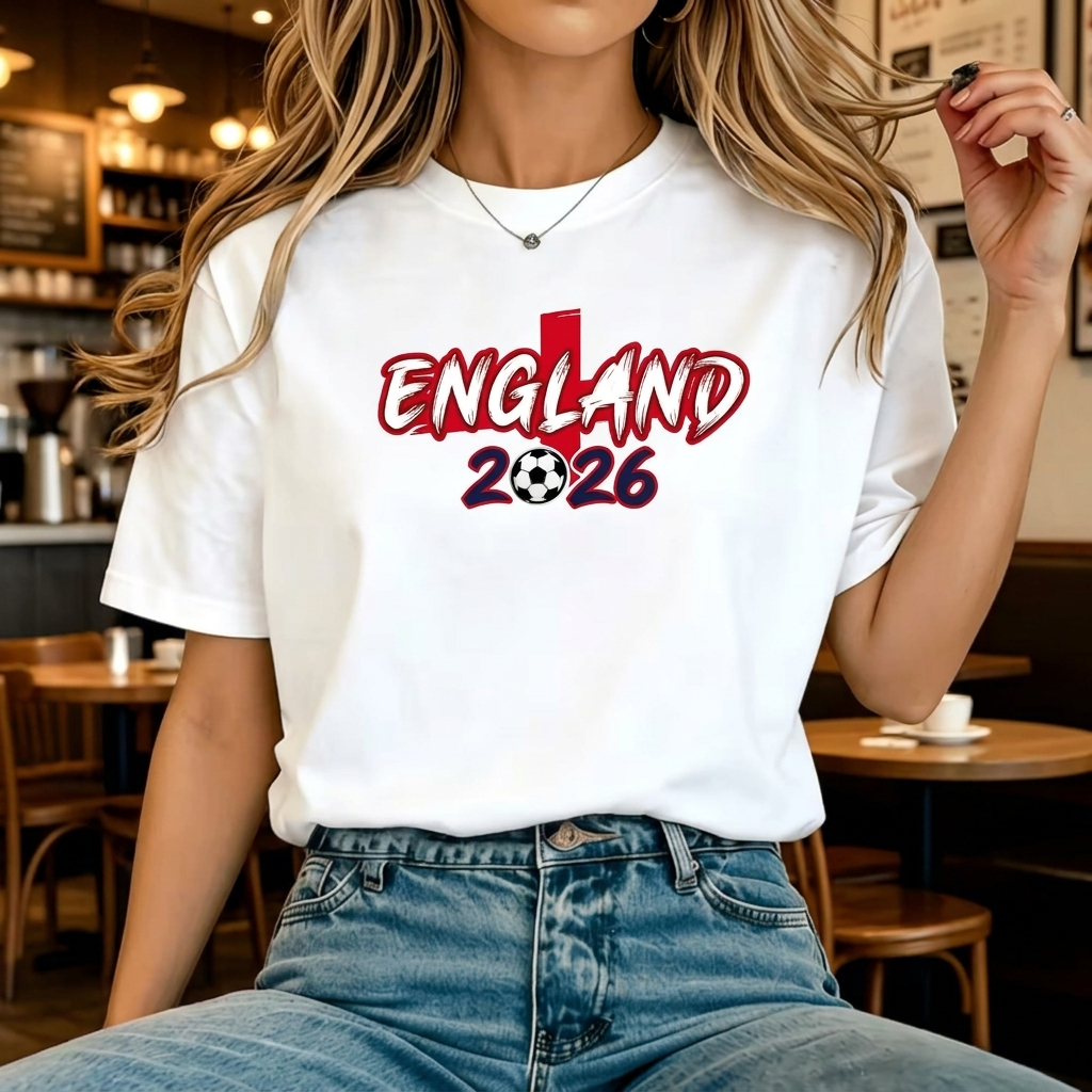England Inspirert Kvinners Fotball T-skjorte