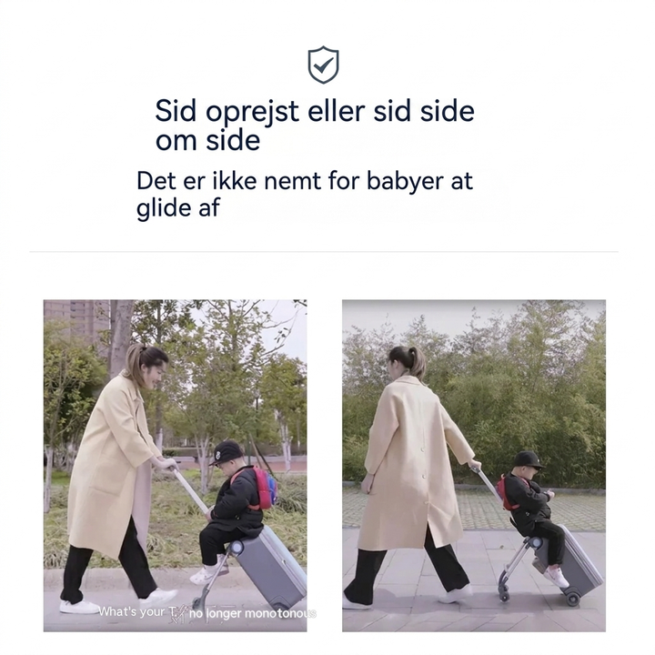 Multifunksjonell Børnekoffert med Sitte- og Ridefunksjon til Reiser