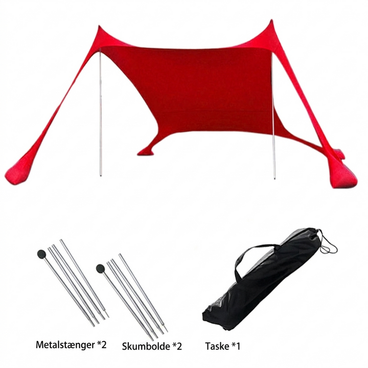 Stort Solskyggetelt til Strand med UV-Beskyttelse