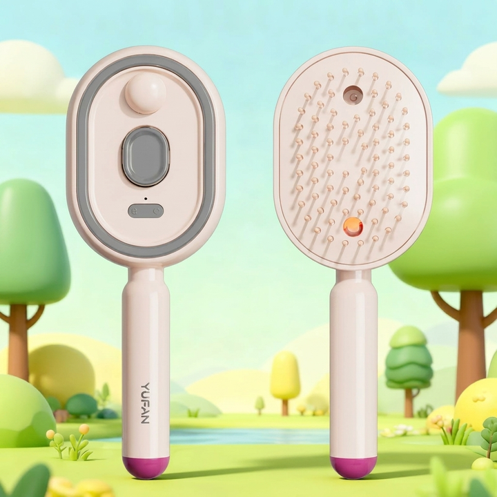 Smart Luftpose Massasje Hårbørste med Essensiell Olje Spray