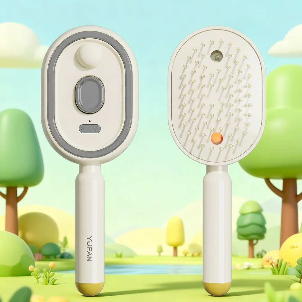 Smart Luftpose Massasje Hårbørste med Essensiell Olje Spray