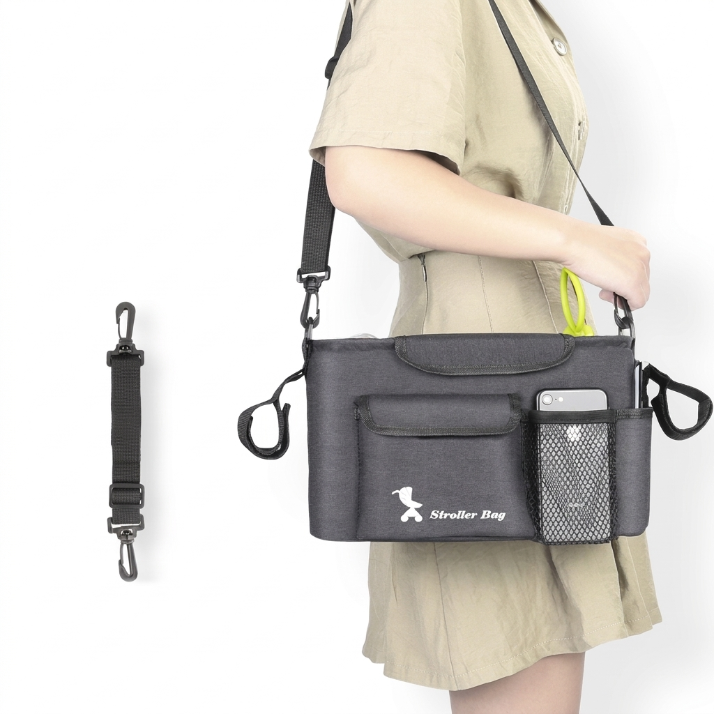Multi-lomme Babyvogn Oppbevaringsbag