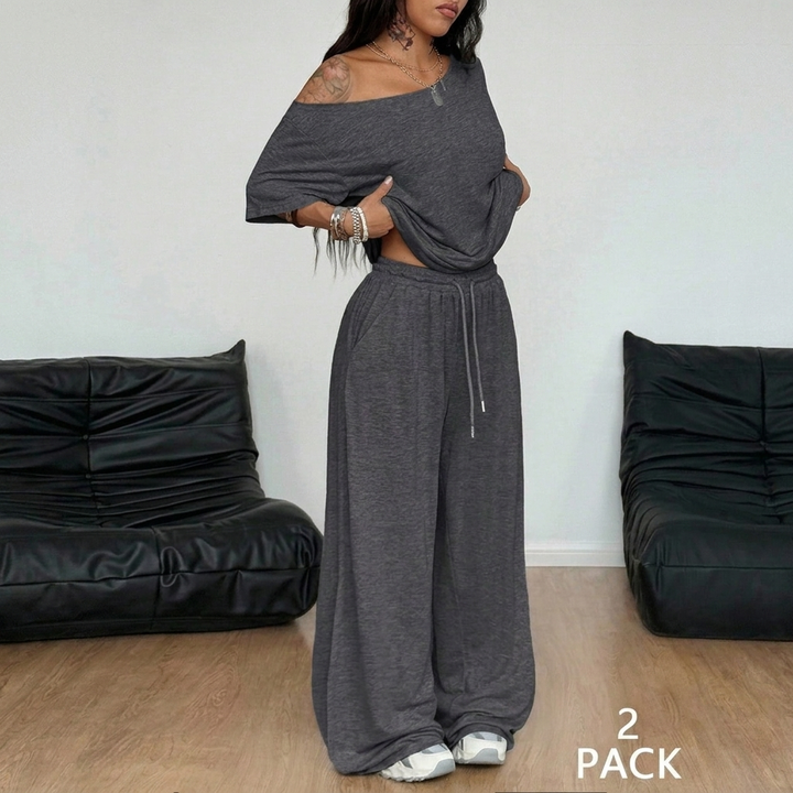 Kvinners Casual 2-Deler Lounge Sett