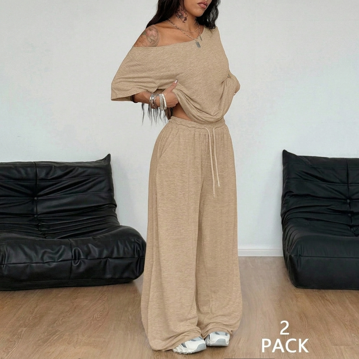 Kvinners Casual 2-Deler Lounge Sett