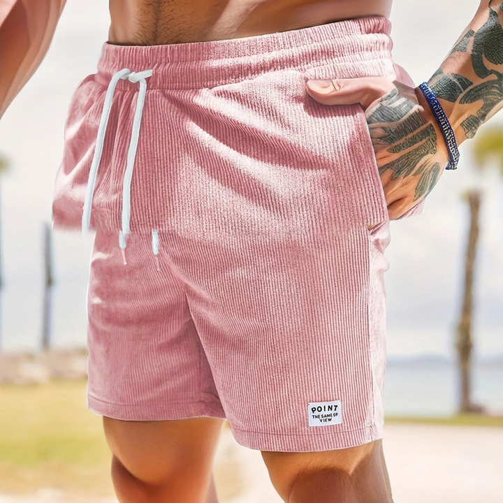 Herre Snøring Drawstring Kordfløyel Shorts