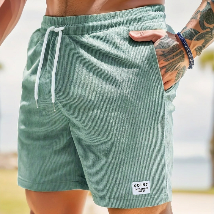 Herre Snøring Drawstring Kordfløyel Shorts