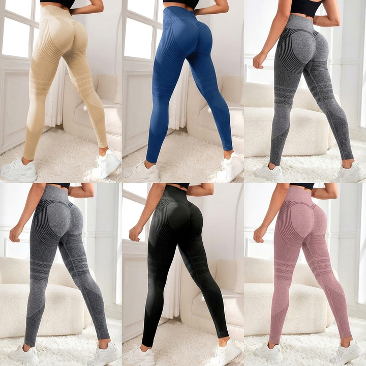 Høy Liv Hofteløftende Sømløse Stretch Leggings