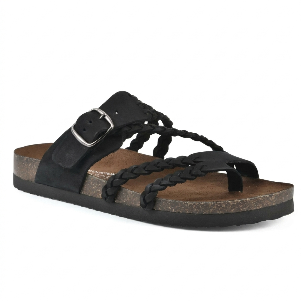 Elegant europeisk stil vevd stropp flate sandaler for kvinner