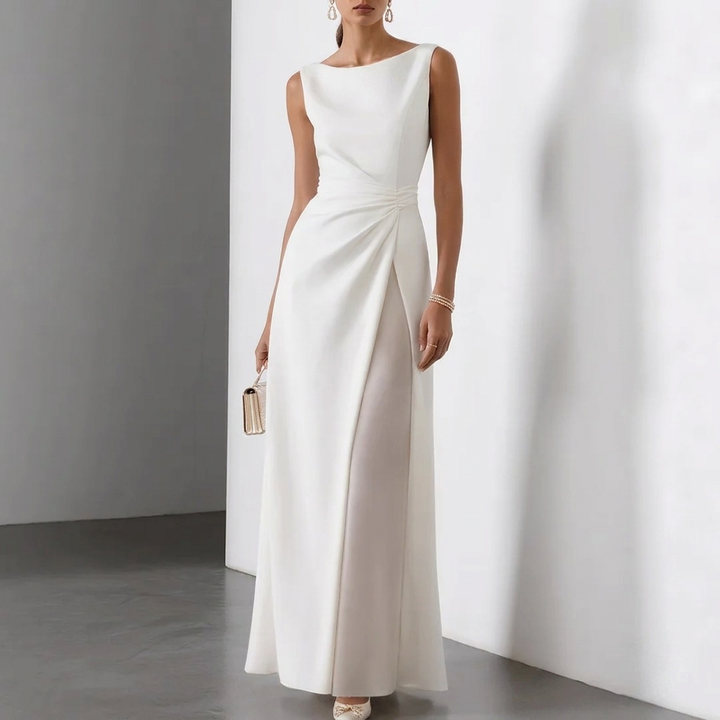 Elegant Plissert Maxikjole til Dame