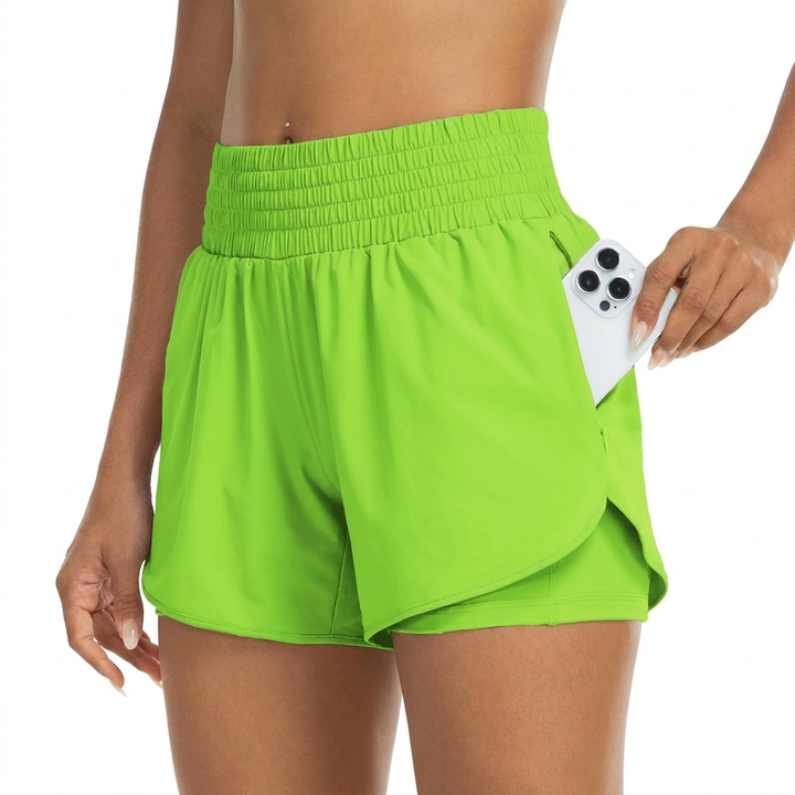 Hurtigtørkende yogashorts til dame