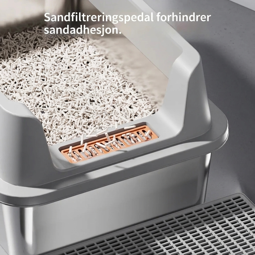 Nest Kattebakke i Rustfritt Stål