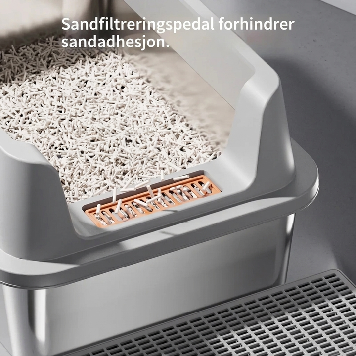 Nest Kattebakke i Rustfritt Stål