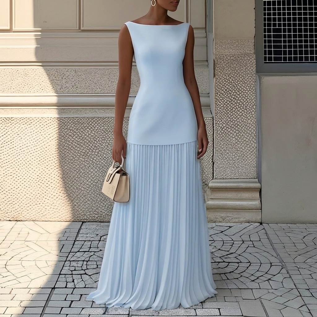 Elegant Kvinners Ermeløs Vest Kjole