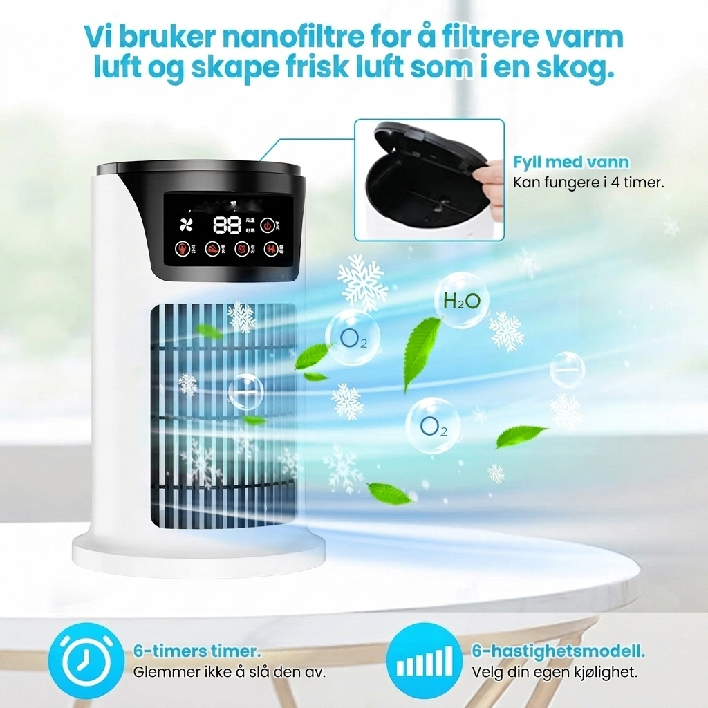 Bærbar USB Mini Luftkjøler