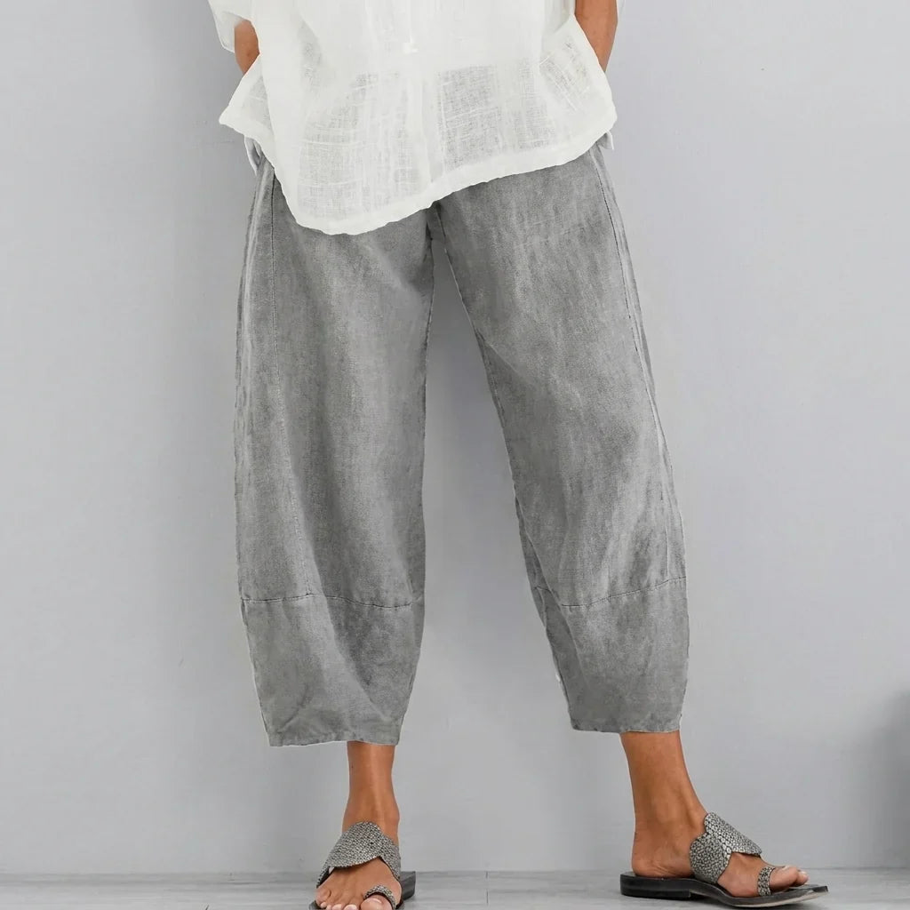 Kvinne Casual Løse Capri Bukser