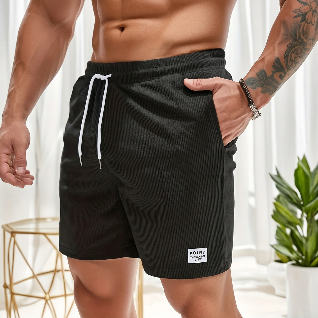Herre Vintage Stil Velour Løpeshorts