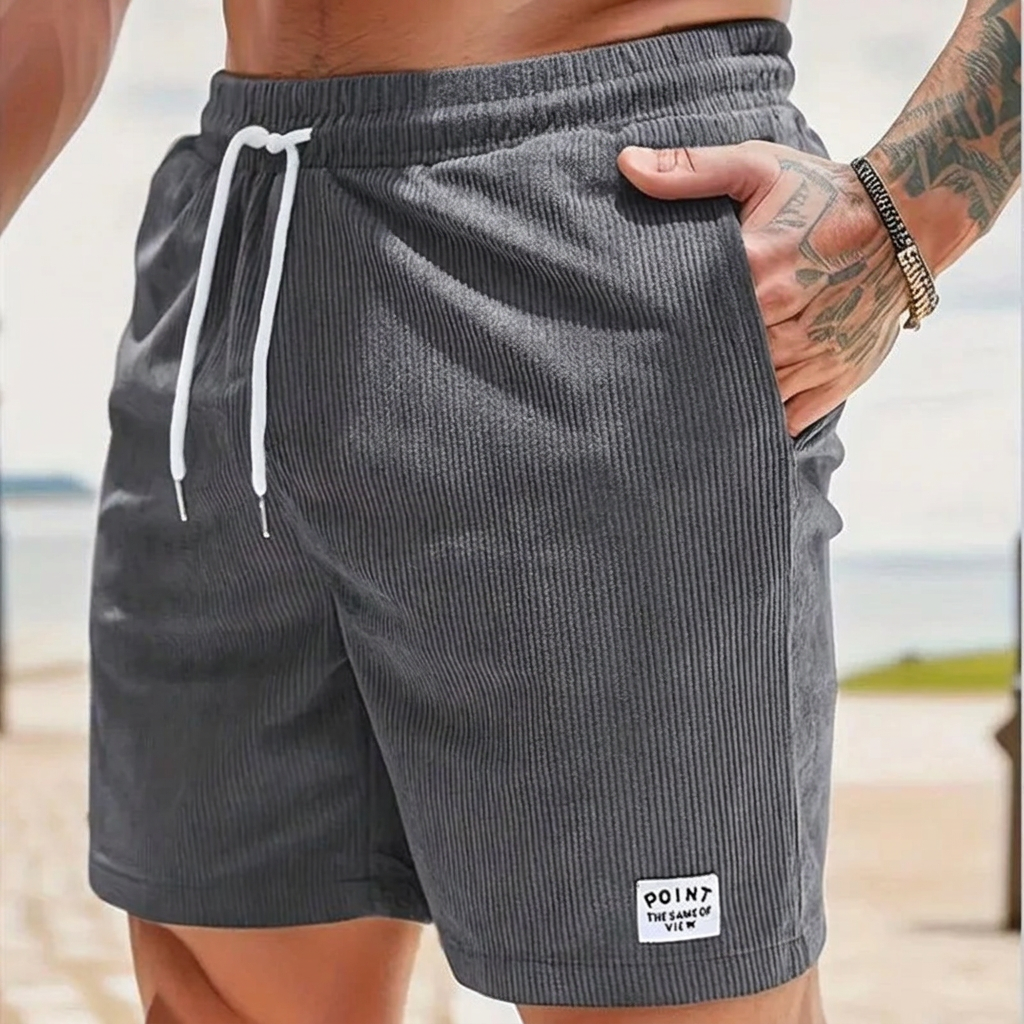Herre Vintage Stil Velour Løpeshorts