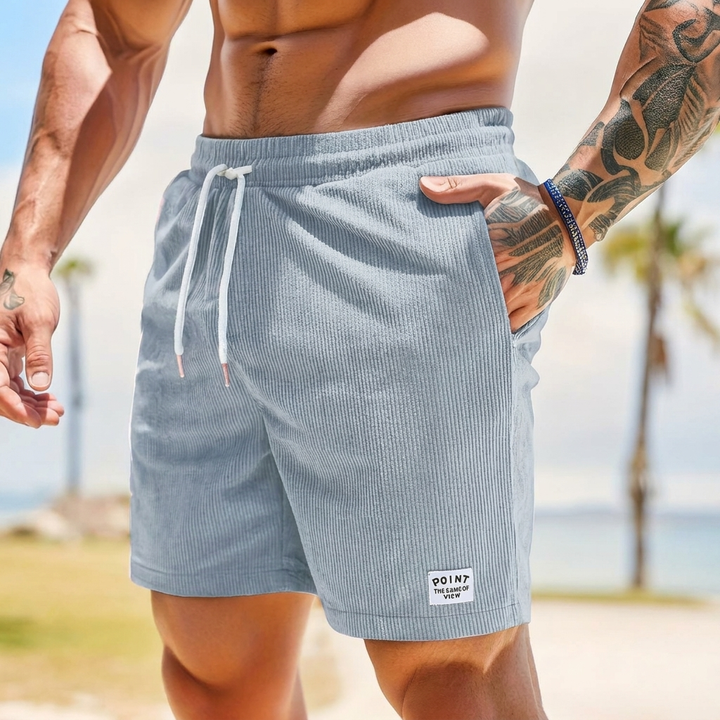 Herre Vintage Stil Velour Løpeshorts