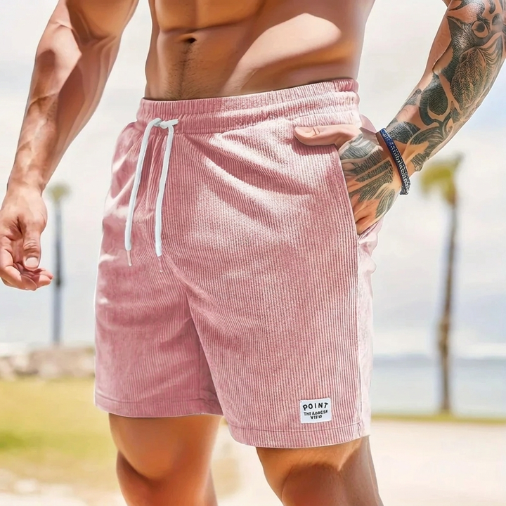 Herre Vintage Stil Velour Løpeshorts