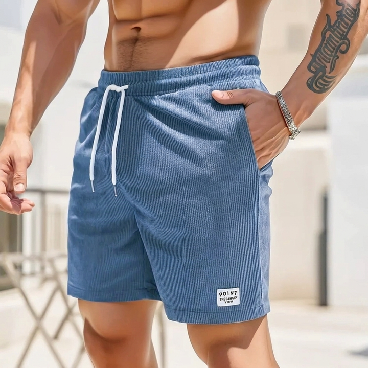 Herre Vintage Stil Velour Løpeshorts