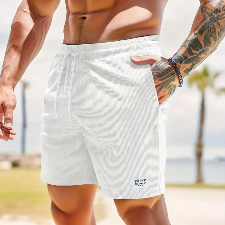 Herre Vintage Stil Velour Løpeshorts