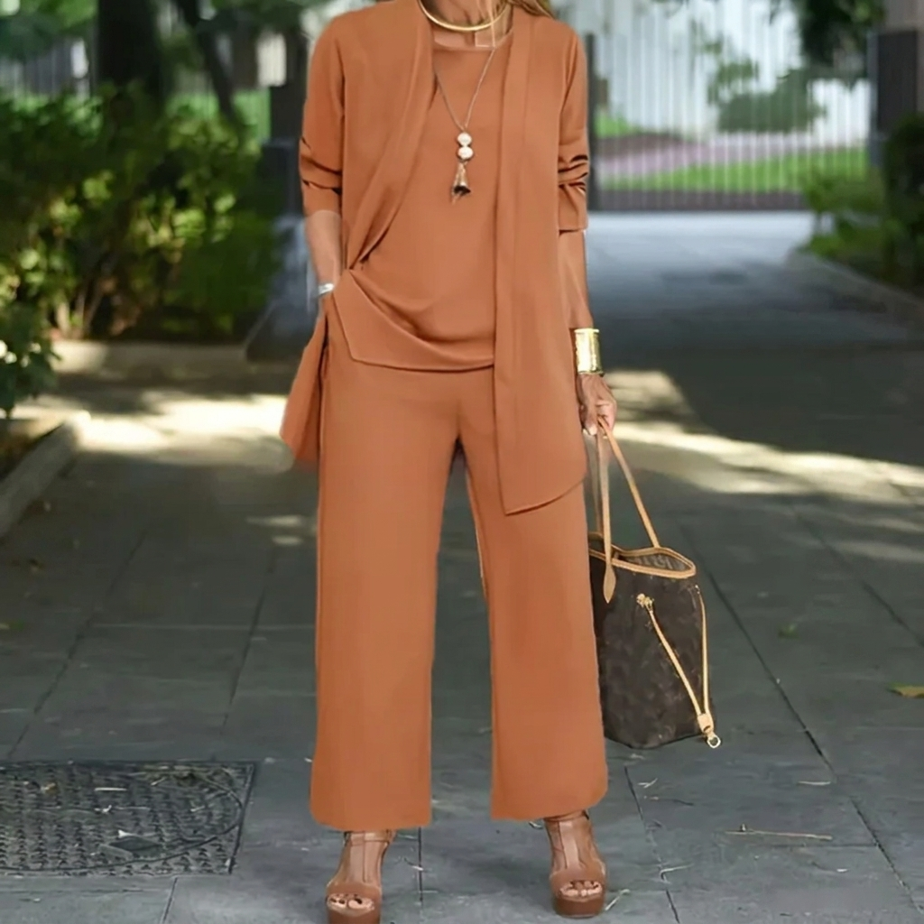 Dame 3-Delt Cardigan Drakt Sett