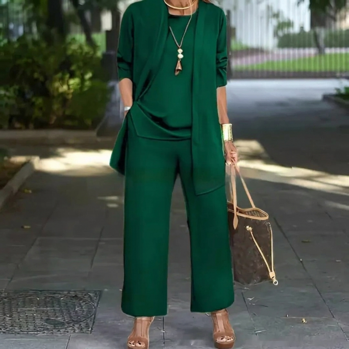 Dame 3-Delt Cardigan Drakt Sett