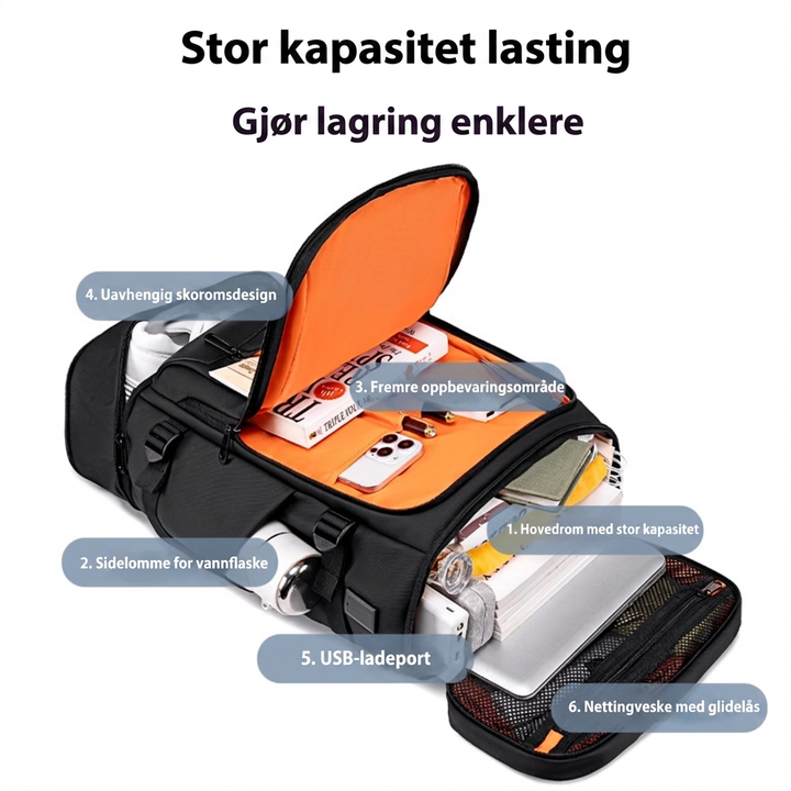 Stor skolesekk for Datamaskin