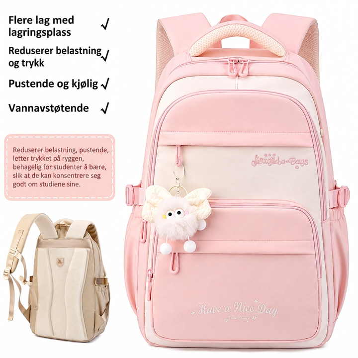 Skolesekksett i tre deler med tegneseriemotiv