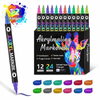 Dobbel-hodet To-farge Akryl Markering Pen