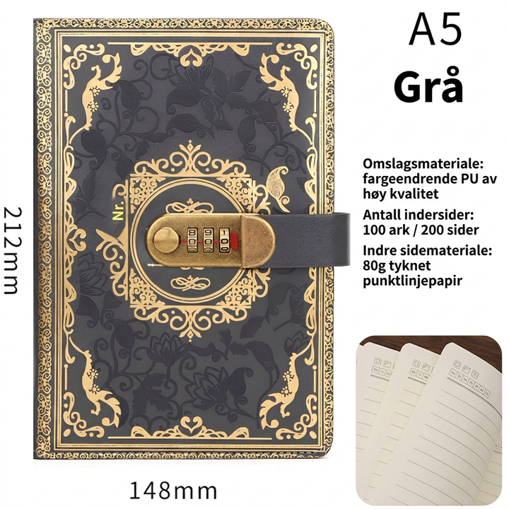 Dagbok med lås og Passord