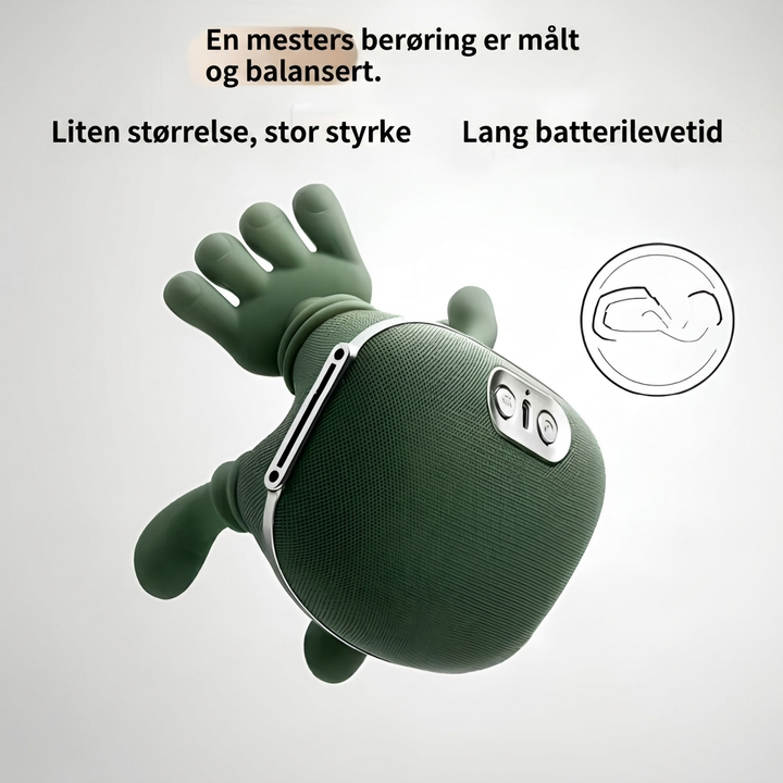Elektrisk nakke- og skuldermassager med knaffing-funksjon