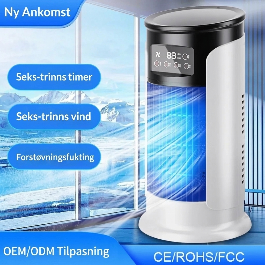 Bærbar mini-luftkjøler med USB-vifte