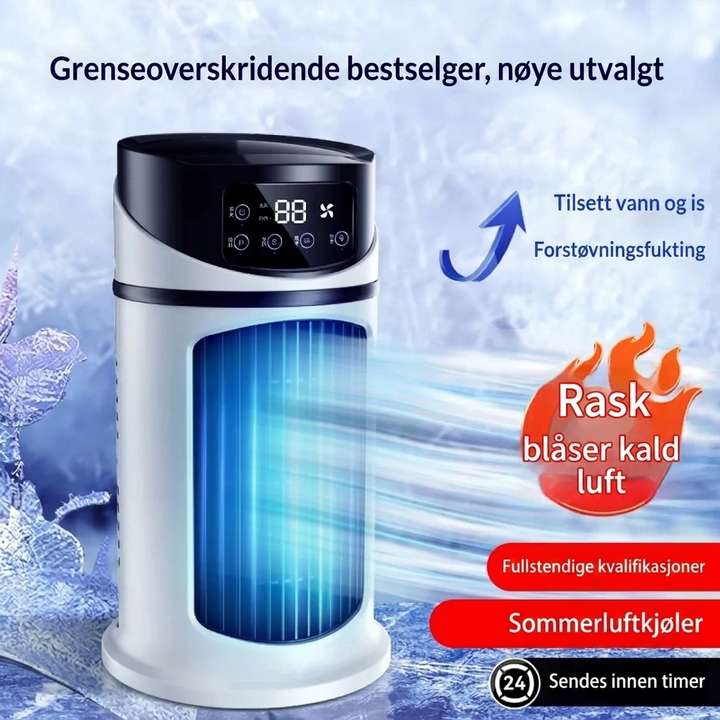 Bærbar mini-luftkjøler med USB-vifte