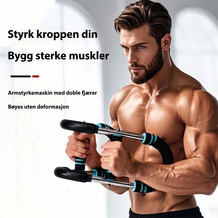 Multifunksjonelt U-formet treningsredskap for armene