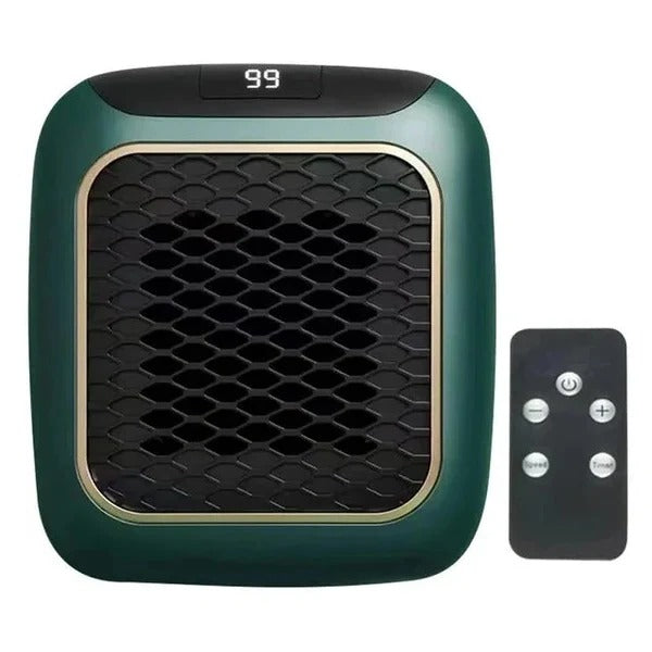 Mini veggvarmer 800 W for stikkontakt, stille og kompakt