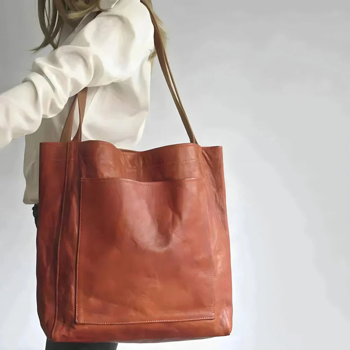 Elegant veske i mykt skinn for kvinner