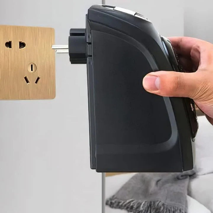 Stikkontaktvarmer med timer og termostat