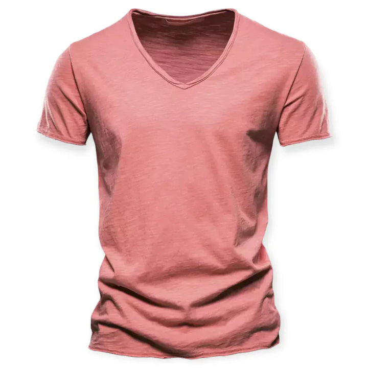 Casual men's shirt with V-neck