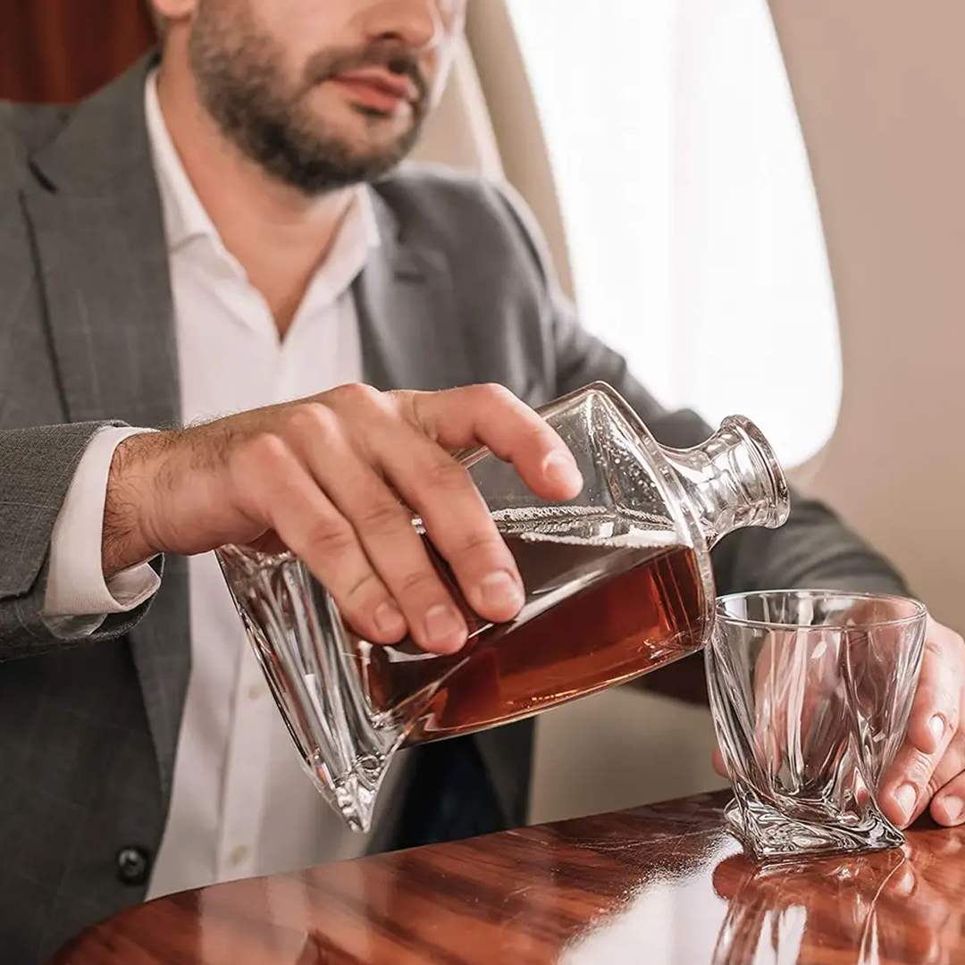 Luksuriøs Karaffel- og Krystallglassett – WhiskeyWave