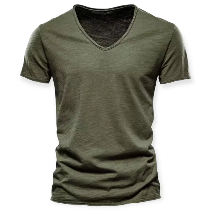 T-shirt with V-neck for men