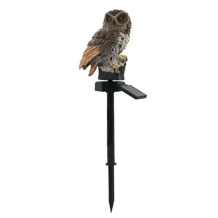 Solcelledrevet ugle-hagelys med varmhvit LED, vanntett IP65, 45 cm