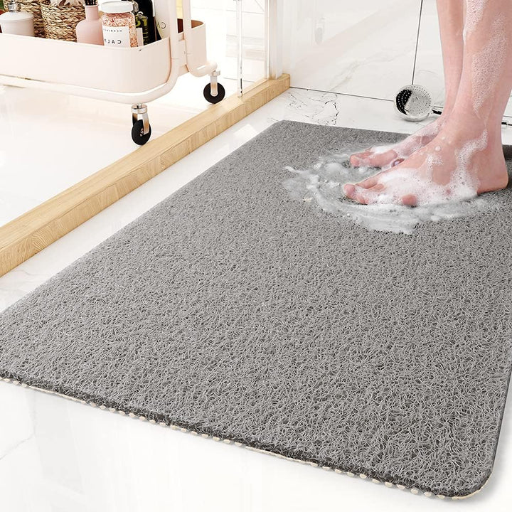 Non-slip PVC bathroom mat with soft foot massage surface