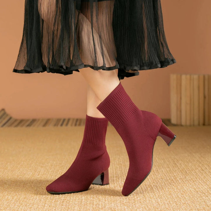 Modern comfortable knitted sock boots for women